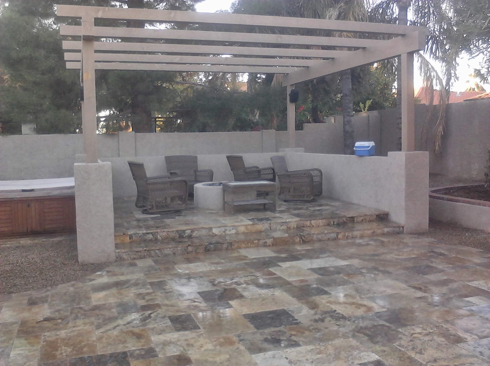 New Horizon Hardscaping Travertino Installation in Arizona (23)