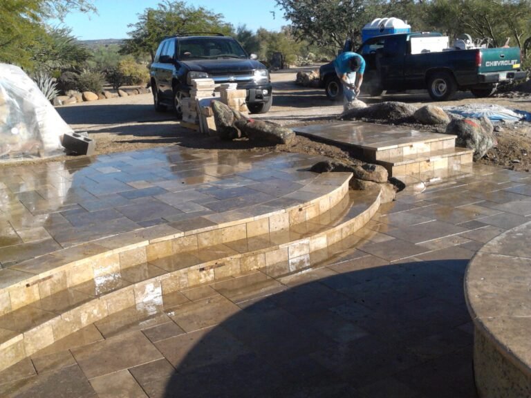 New Horizon Hardscaping Travertino Installation in Arizona (25)